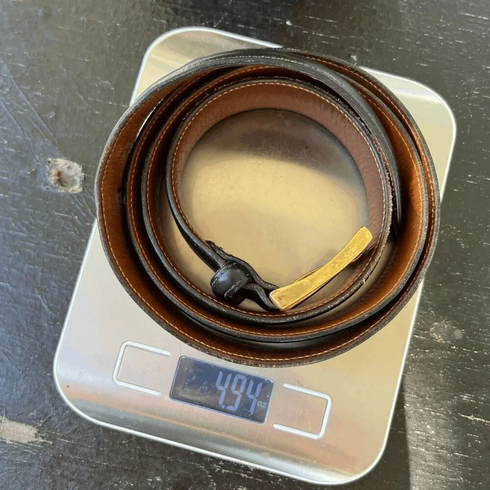 TRAFALGAR Cortina Black Leather Belt with Solid Brass Buckle - 42/105